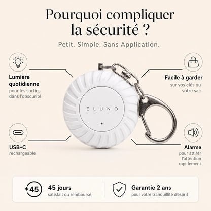 Alarme de Sécurité Personnelle & Lumière (2 en 1)